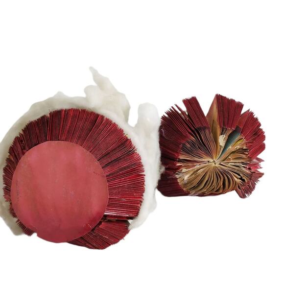 Vintage 1970s Santa & Mrs Claus Folded Magazine Skirt Dolls MCM Christmas Retro - Picture 10 of 11